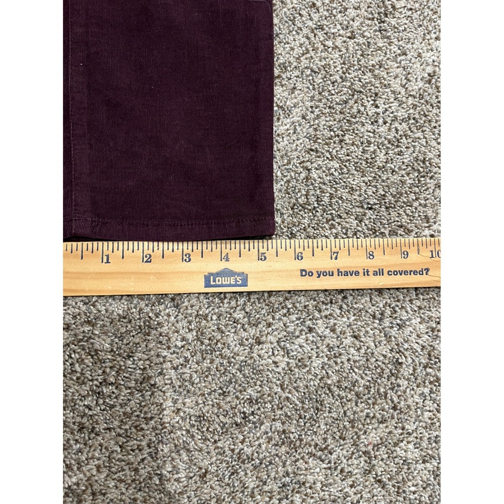 True Religion Burgundy Corduroy Slim Fit Pants Womens 29‎ Plum Purple Stretch - Picture 7 of 9